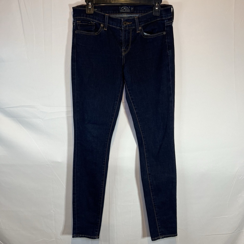 Lucky Brand Charlie Skinny Dark Wash Jeans Womens 6/28R Size 6